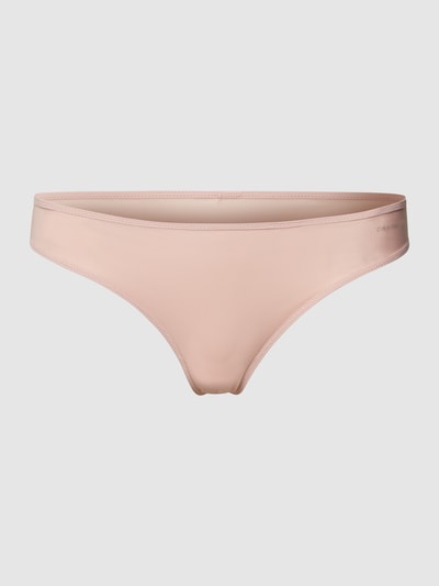 Calvin Klein Underwear Stringi z nadrukiem z logo Brudnoróżowy 2