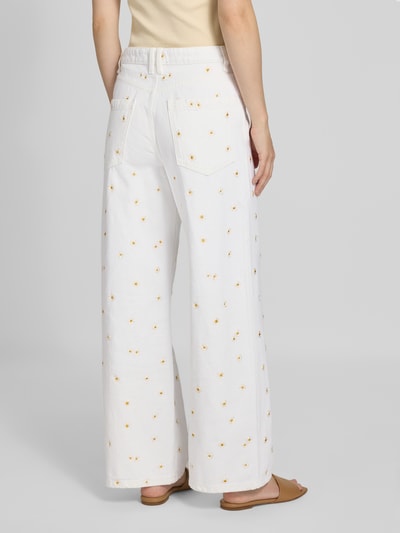 MANGO Wide Fit Jeans mit 5-Pocket-Design Offwhite 5
