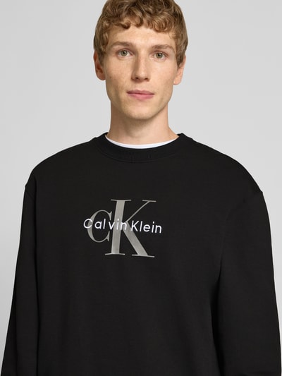 Calvin Klein Jeans Regular Fit Sweatshirt mit Logo-Print Modell 'Terry' Black 3