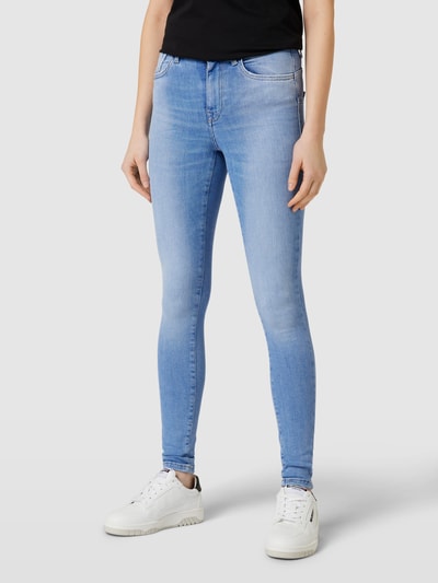 Only Skinny fit jeans met labelpatch, model 'POWER LIFE' Jeansblauw - 4