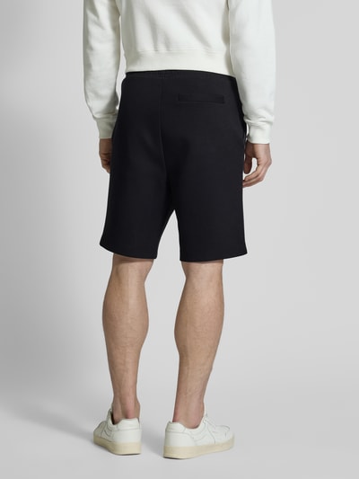 BOSS Green Regular fit sweatshorts met elastische band, model 'Headlo' Zwart - 5