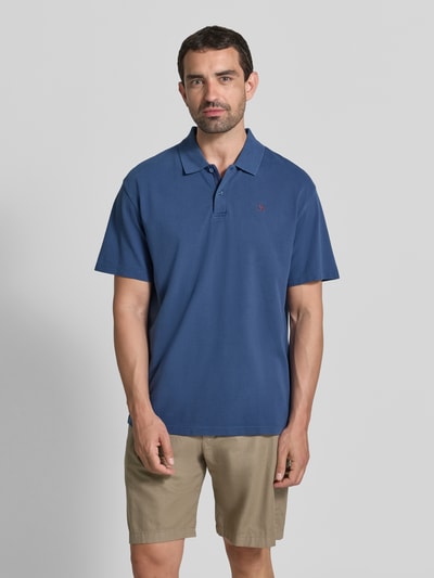 Scotch & Soda Koszulka polo o kroju relaxed fit z wyhaftowanym logo Granatowy 4