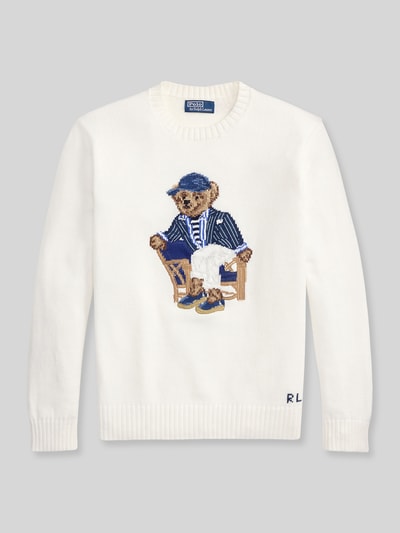 Polo Ralph Lauren Regular Fit Pullover mit Polo-Bear-Stitching Weiss 2