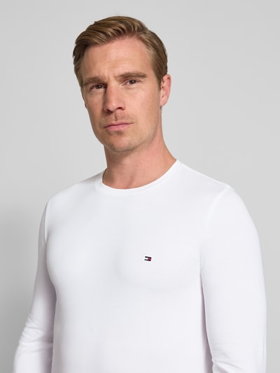 Tommy Hilfiger Slim Fit Langarmshirt aus Baumwoll-Mix Weiss 3