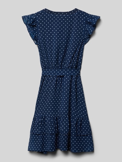 Guess Sukienka z listwą guzikową i wiązanym paskiem Niebieski 3