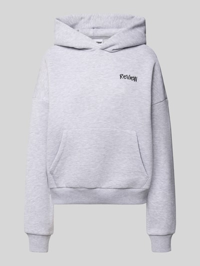 Review Bluza z kapturem o kroju oversized z nadrukiem z logo Jasnoszary melanż 2