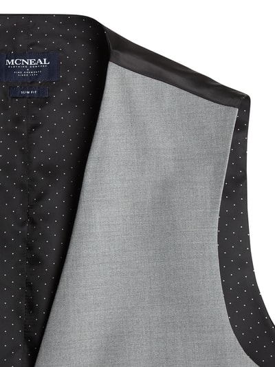 MCNEAL Slim Fit Weste mit Kontrastrückseite Hellgrau 2