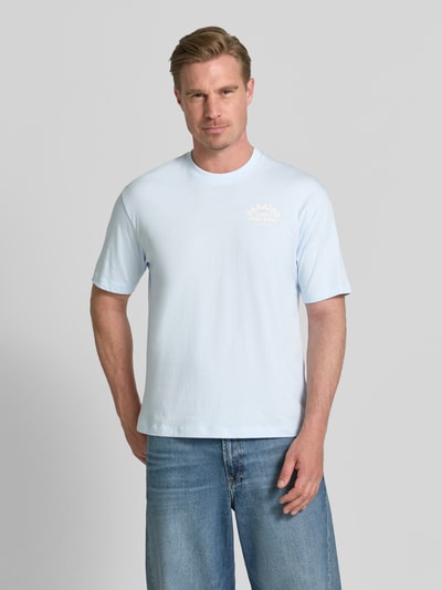 s.Oliver RED LABEL regular fit T-shirt van puur katoen Lichtblauw - 4