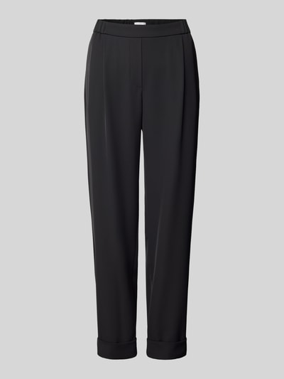 Jake*s Collection Slim fit pantalon met bandplooien Zwart - 1