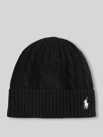 Polo Ralph Lauren Mütze aus Woll-Mix mit Logo-Stitching Black 1