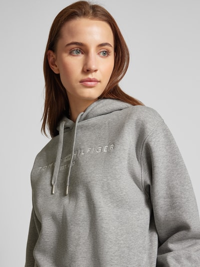 Tommy Hilfiger Hoodie met labelstitching Lichtgrijs - 3