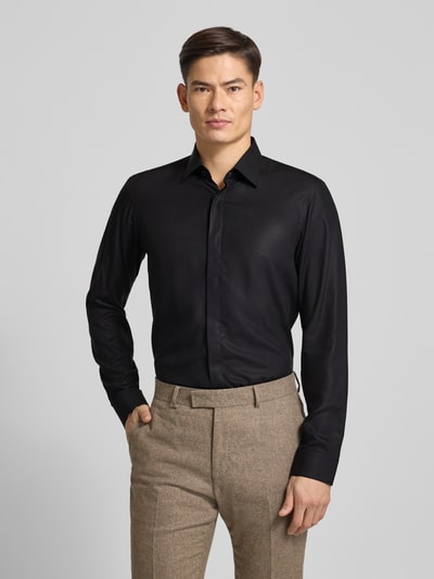 BOSS Regular fit zakelijk overhemd van lyocell, model 'JOE-PARTY2' Zwart - 4