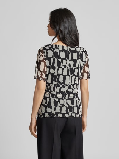 s.Oliver BLACK LABEL Blouseshirt met all-over motief Zwart - 5