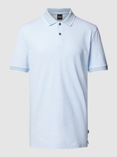 BOSS Poloshirt mit fein strukturiertem Design Modell 'Parlay' Hellblau 2