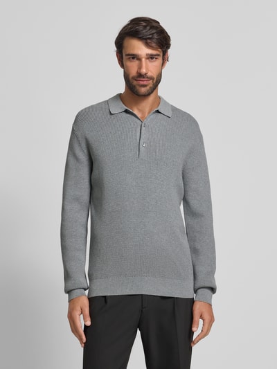 OLYMP Level Five Strickpullover mit Kentkragen Silber 4