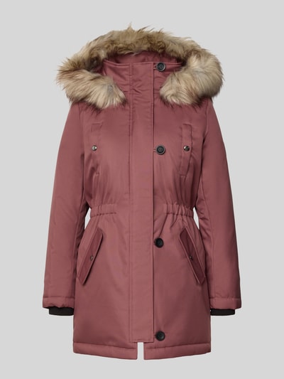 ONLY Parka kroju shaped fit z naszywką z logo model ‘IRIS’ Fiołkoworóżowy 2