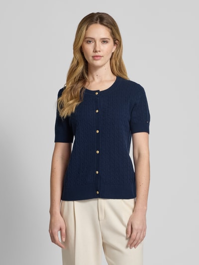 Tommy Hilfiger Wollcardigan mit  1/2-Arm Marine 4