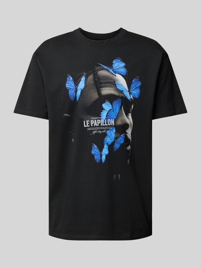 Mister Tee T-Shirt mit Motiv-Print Modell 'LE PAPILLON' Black 2