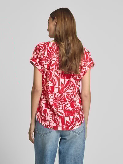 s.Oliver RED LABEL Relaxed Fit Blusenshirt aus Viskose-Mix Rot 5