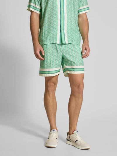 Lacoste Straight leg korte broek met elastische band Lichtgroen - 4
