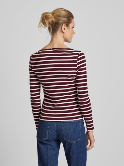 Tommy Hilfiger Longsleeve mit U-Boot-Ausschnitt Dunkelrot 5