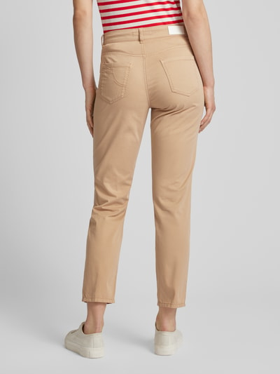 Marc Cain Slim Fit Hose in unifarbenem Design Modell 'SILEA' Sand 5