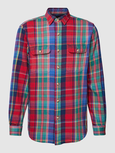 Polo Ralph Lauren Koszula casualowa o kroju custom fit ze wzorem na całej powierzchni Czerwony 2