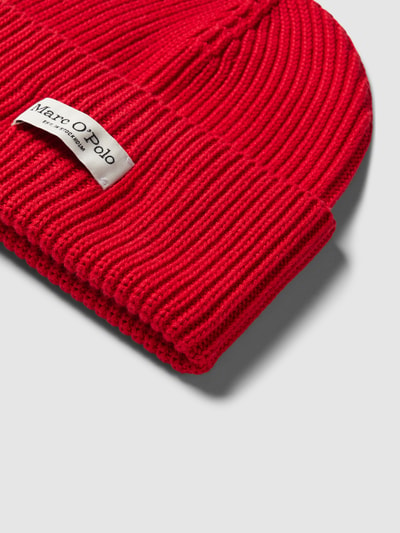 Marc O'Polo Beanie mit Label-Detail Rot 2