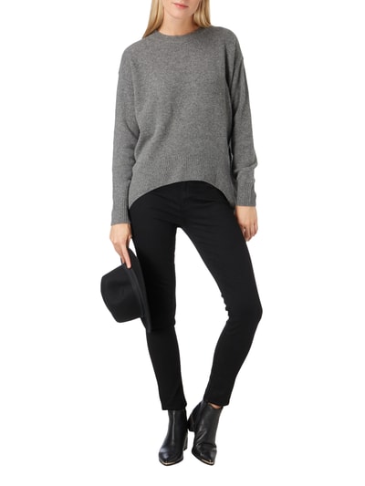 Jake*s Casual Pullover aus Kaschmir Dunkelgrau meliert 1