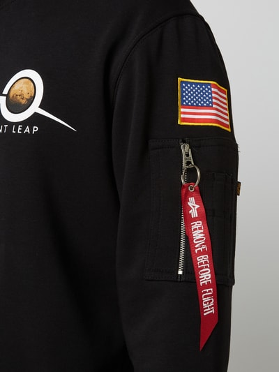 Alpha Industries Sweatshirt mit NASA-Patches Black 3