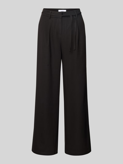 moves Flared Stoffhose mit Kordelzug Modell 'Andriana' Black 2