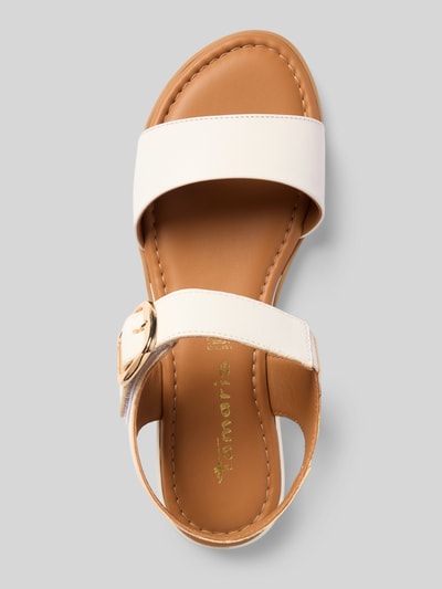 Tamaris Sandalette aus Leder mit Klettverschluss Weiss 3