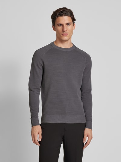 Marc O'Polo Gebreide pullover met ribboorden Antraciet - 4