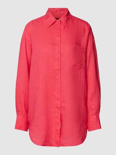Gant Linnen blouse met losse pasvorm Felroze - 2