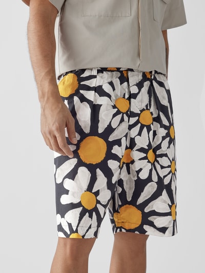 Marni Bermudas mit floralem Allover-Print Marine 3