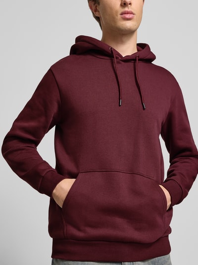 Only & Sons Bluza z kapturem o kroju regular fit z mieszanki bawełny model ‘CERES’ Bordowy 3