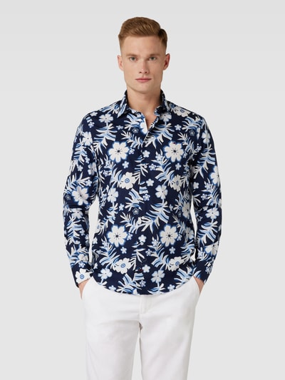 Tommy Hilfiger Tailored Freizeithemd mit Allover-Print Blau Melange 4