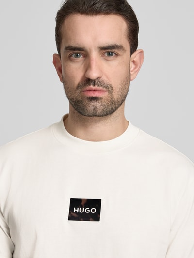 HUGO Regular Fit T-Shirt aus reiner Baumwolle Modell 'DUMEON' Kitt 3