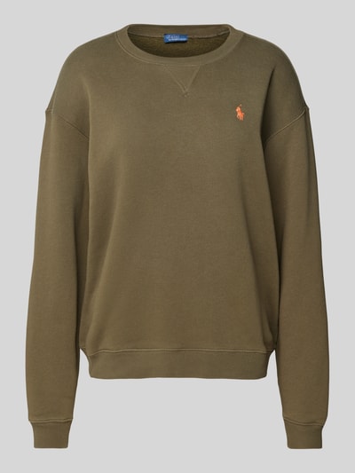 Polo Ralph Lauren Oversized Sweatshirt mit Label-Stitching Oliv 2