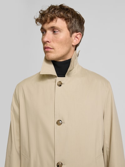 BOSS Lange jas met strookzakken, model 'Clark' Beige - 3