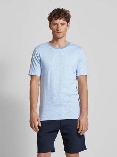 Lindbergh T-shirt met structuurmotief Lichtblauw - 4