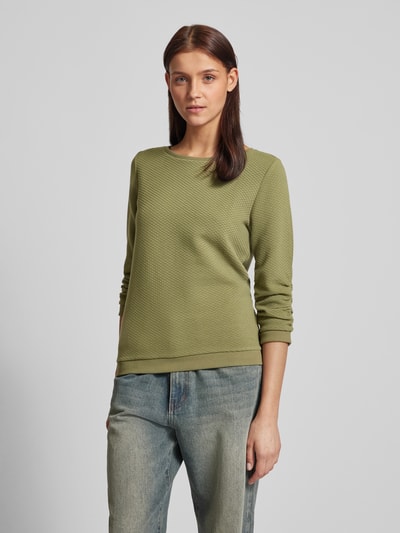 Tom Tailor Denim Tailliertes Sweatshirt mit elastischem Strukturmuster Schilf 4