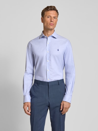 Polo Ralph Lauren Koszula biznesowa o kroju regular fit z wyhaftowanym logo Błękitny 4