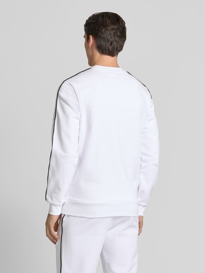 Lacoste Sweatshirt met logobadge, model 'TAPE' Wit - 5