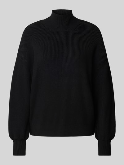 MSCH Copenhagen Gebreide pullover met opstaande kraag, model 'Magnea Rachelle' Zwart - 2