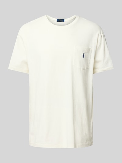 Polo Ralph Lauren Regular Fit T-Shirt aus Baumwoll-Leinen-Mix Offwhite 2