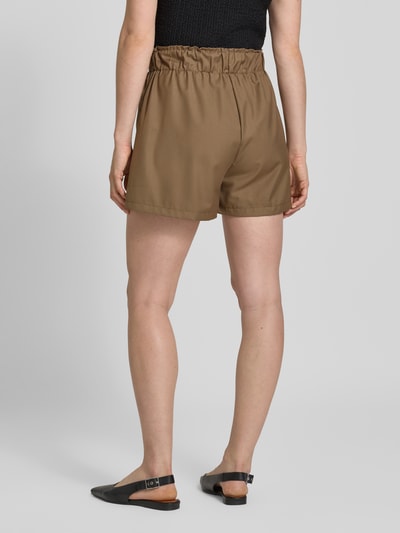 VILLA SOPHIE Shorts aus Viskose-Mix mit elastischem Bund Modell 'TOSCA' Mittelbraun 5