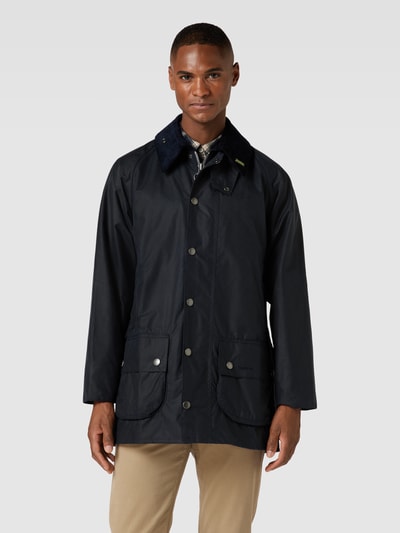 Barbour Jack met platte kraag, model 'Beaufort' Marineblauw - 4