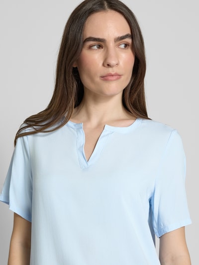 Christian Berg Woman Regular Fit Blusenshirt mit V-Ausschnitt Bleu 3