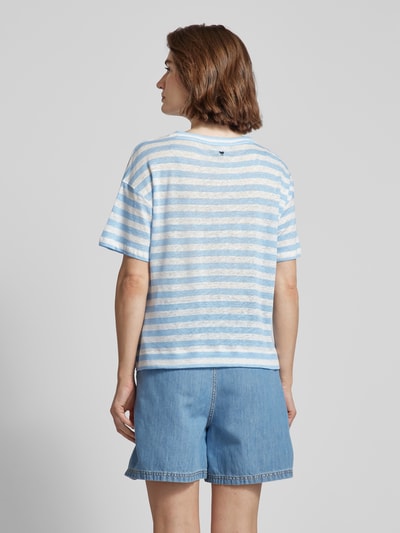 Weekend Max Mara T-shirt met extra brede schouders, model 'FALLA' Bleu - 5